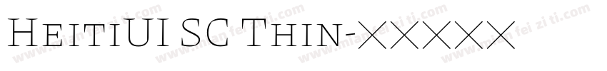 HeitiUI SC Thin字体转换
